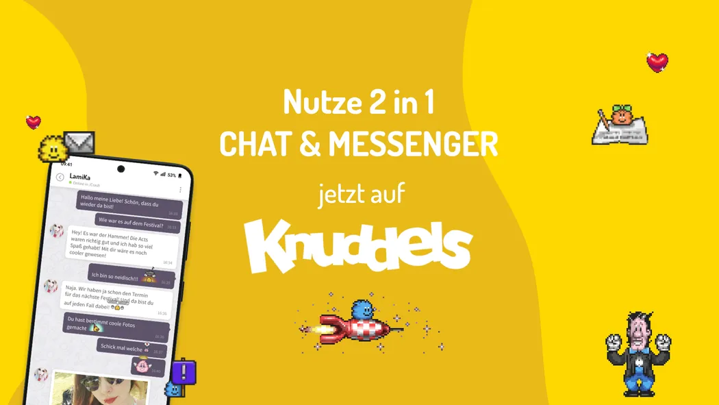 Nutze die Chat und Messenger App von Knuddels